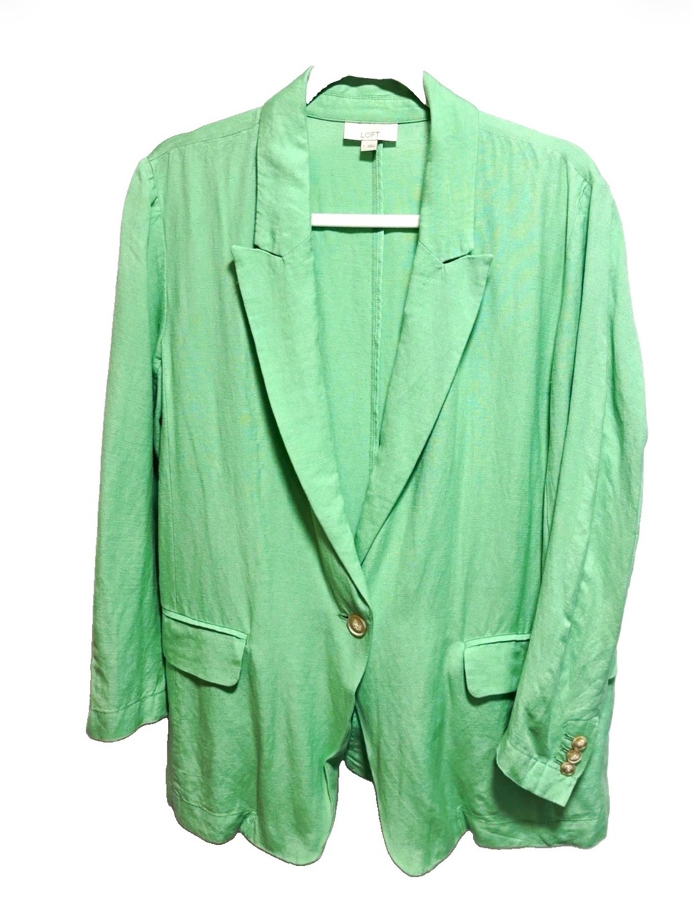 LOFT Mint Green linen blend Relaxed Blazer